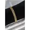 316L Çelik 7 mm Kalınlıkta Gold Renkli Erkek Bileklik