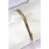 316L Çelik Ezme Zincir Model Gold Renk Kadın Bileklik