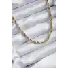 316L Çelik Gold Renk 60 cm Burgu Model Kadın Kolye