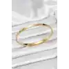 316L Çelik Gold Renk 65 mm İnce Kadın Kelepçe Bileklik
