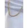 316L Çelik Gold Renk Burgu Model 45 cm Kadın Kolye