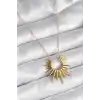 316L Çelik Gold Renk Güneş Model Vintage Kadın Kolye