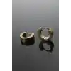 316L Çelik Gold Renk Halka Model Çift Küpe