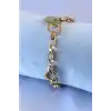 316L Çelik Gold Renk Kalp Figür Zincir Model Kadın Bileklik