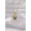 316L Çelik Gold Renk Karışık Mineli El Figür Tarot Kolye