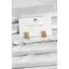 316L Çelik Gold Renk Külçe Altın Model Kadın Küpe