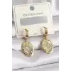 316L Çelik Gold Renk Kutup Yıldız İşleme Kadın Küpe