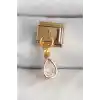 316L Çelik Gold Renk Sallantı Damla Zirkon Taşlı Nomination Charm