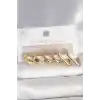 316L Çelik Gold Renk Üçgen Halka Model Kadın Küpe Seti