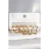 316L Çelik Gold Renk Yıldız Halka Model Kadın Küpe Seti