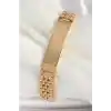 316L Çelik Gold Renk Zincir Künye Model Erkek Bileklik