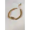 316L Çelik Gold Renk Zincir Model Kadın Bileklik