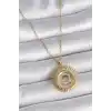 316L Çelik Gold Renk Zincir Zirkon Taşlı Nova Yıldız Model Kadın Kolye