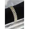 316L Çelik Gold ve Gümüş Renk 12 mm Kalınlık Erkek Bileklik