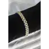 316L Çelik Gold ve Gümüş Renk 7 mm Kalınlık Erkek Bileklik
