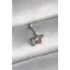316L Çelik Gümüş Renk Renkli Zirkon Taşlı Yıldız Model Tragus Piercing