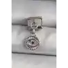 316L Çelik Gümüş Renk Sallantı Zirkon Taşlı Göz Model Nomination Charm