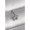 316L Çelik Gümüş Renk Zirkon Taşlı Yıldız Model Tragus Piercing
