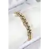 316L Çelik Halat Zincir Model Gold Renk Kadın Bileklik