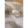 316L Çelik Roma Rakamlı Silver Renk Bilezik Kelepçe