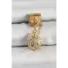 316L Çelik Sallantılı Zirkon Taşlı Ay Ve Güneş Model Gold Renk Nomination Charm