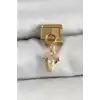 316L Çelik Sallantılı Zirkon Taşlı Yengeç Model Gold Renk Nomination Charm