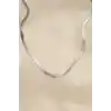 316L Çelik Silver Renk 45 cm İtalyan Zincir Model Kadın Kolye