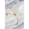 316L Çelik Sıralı Yıldız Model Gold Renk Kadın Bileklik