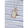 316L Çelik Zincir Altın Renk Mineli Zirkon Taşlı Göz Figür Tarot Kolye