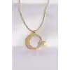 316L Çelik Zincir Gold Renk Ay Yıldız Unisex Kolye