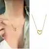 316L Çelik Zincir Gold Renk Kalp Model Kadın Kolye
