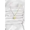316L Çelik Zincir Gold Renk Kutup Yıldızı Model 60 cm Zincir Kadın Kolye