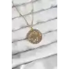 316L Çelik Zincir Gold Renk Lotus Model Kolye