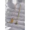 316L Çelik Zincir Gold Renk Zirkon Taşlı Göz Figür Tarot Kolye