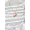316L Çelik Zincir Gold Zirkon Taşlı Yılbaşı Tema Kadın Kolye