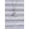 316L Çelik Zincir Gümüş Renk Zirkon Taşlı Kutup Yıldızı Kolye