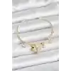 Anka Kuşu Charmlı Gold Renk Pirinç Kadın Bileklik