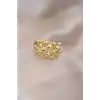 Ayarlamalı Gold Renk Metal Bombeli Boluncuk Model Yüzük