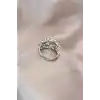 Ayarlamalı Silver Renk Metal Bombeli Boluncuk Model Yüzük