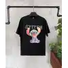Bisiklet Yaka Kısa Kol Çocuk Baskılı T-Shirt - Siyah