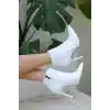 Blan Beyaz Rugan Topuklu Bot