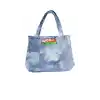 Blujin Desenli Piknik ve Deniz Cepli Fermuarlı Çanta - Mavi