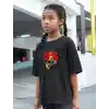 Çocuk Unisex Baskılı T-Shirt - Siyah