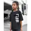Çocuk Unisex Baskılı T-Shirt - Siyah