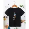 Çocuk Unisex Baskılı T-Shirt - Siyah