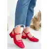 Doran Kırmızı Cilt Topuklu Ayakkabı