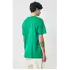 Erkek 24/1 Düz A Kalite Oversize T-shirt - Yeşil
