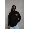 Erkek 98 Baskılı Kapşonlu Sweat - Siyah