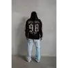 Erkek 98 Baskılı Kapşonlu Sweat - Siyah