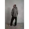 Erkek Düz Kapüşonlu Sweat - Gri